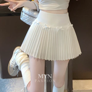 Chân váy xếp ly hottrend đính nơ sang chảnh chân váy tennis dáng xòe chất ruby hàn cao cấp dày dặn loại đẹp [MY8390]