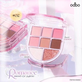 [ THAI - SẴN ]  Phấn mắt Odbo Romance Mood Eye xu hướng 2024 Thái Lan Tông Pastel Nhẹ Nhàng Bền Màu Lâu Trôi Tone Hồng