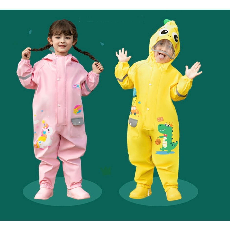Áo Mưa Body, Aó Mưa Jumpsuit Liền Thân Chất Liệu Oxford Cao Cấp An Toàn Cho Bé AMLT03