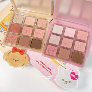 [ODBO] Bảng Phấn Mắt 9 Ô Odbo Kitten Day & Puppy Day Mèo & Cún Con Tặng Kèm Kẹp Tóc Sweet Munch 9g