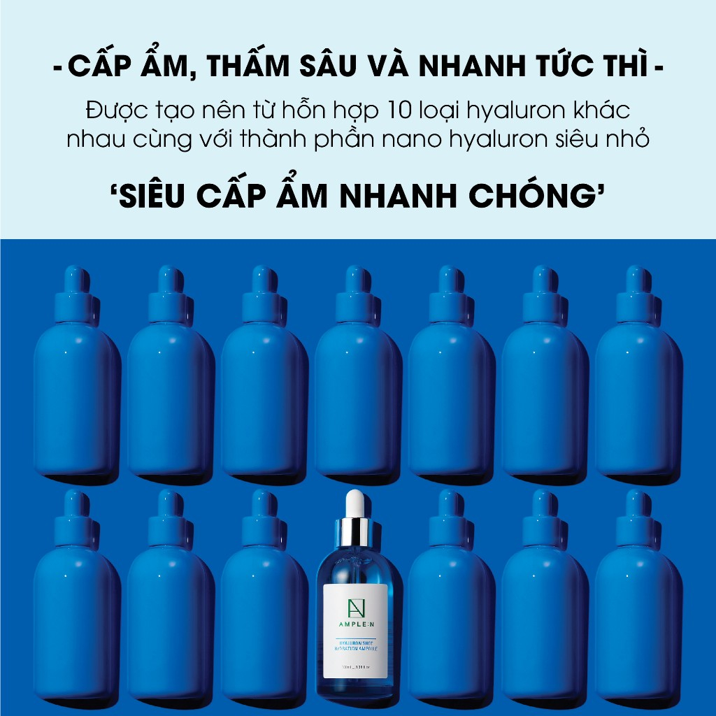 Ảnh Tinh Chất Cấp Ẩm Ample:n Hyaluron Shot Hydration Ampoule 3