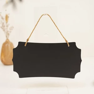 Bảng hiệu decor đen treo tường bằng gỗ 2 mặt trang trí shop LEVU-BG37