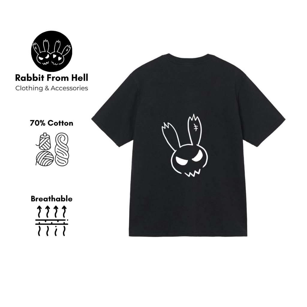 Áo Thun Unisex Logo Thỏ Rabbit From Hell - RBFHTEE001 | Shopee Việt Nam