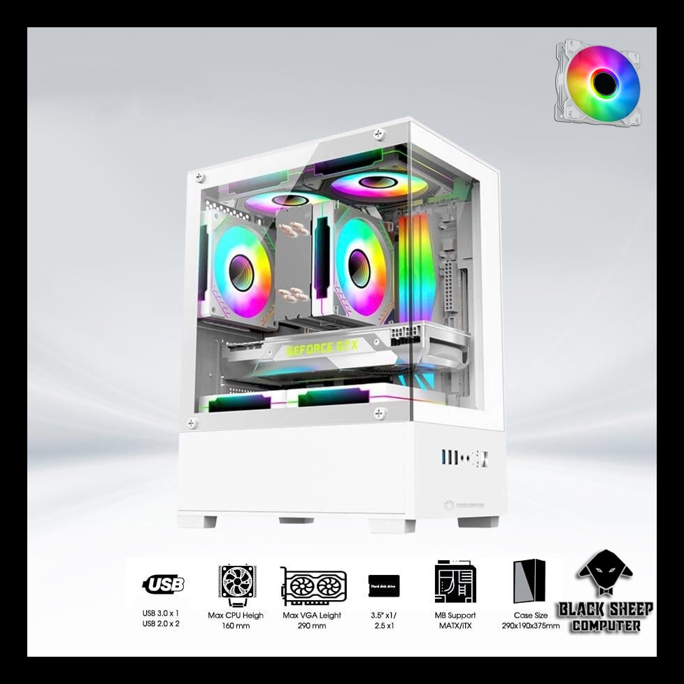 Vỏ Case COOLERPLUS EX32 WHITE (OPTION FAN) | Shopee Việt Nam