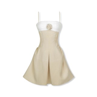 Đầm Ngắn Nữ String Pleated Waist, Chất Vải Linen Gân Thoải Mái, WDN089 SOME HOW STORE