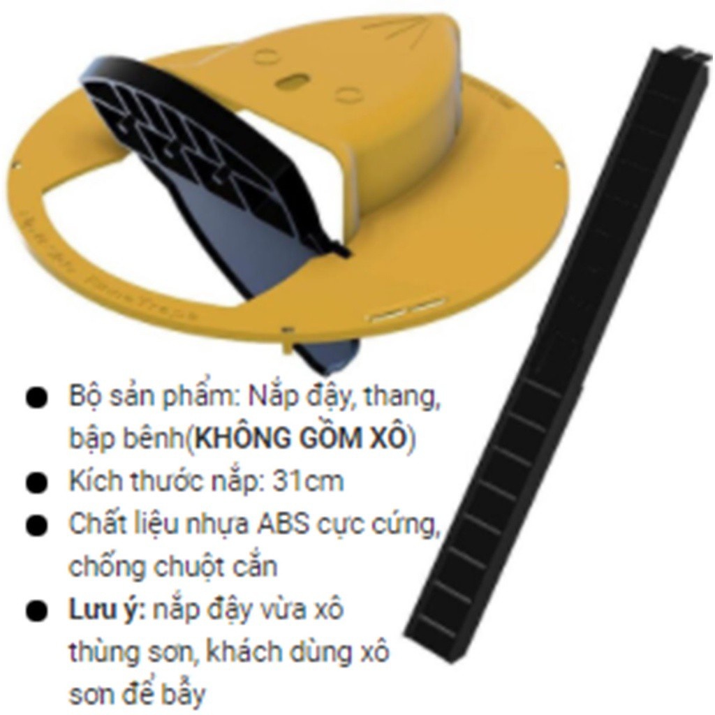 Bẫy chuột thông minh tự động hiệu quả, Nắp bẫy chuột thông minh nắp trượt tự động bập bênh thùng nhựa