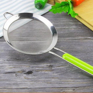 Rây lọc cháo inox cán xanh cao cấp 12cm, 14cm, 16cm