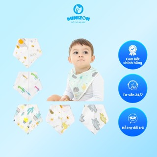 Khăn Yếm Bấm Cúc Aden Sợi Tre Cho Bé Mẫu Mới