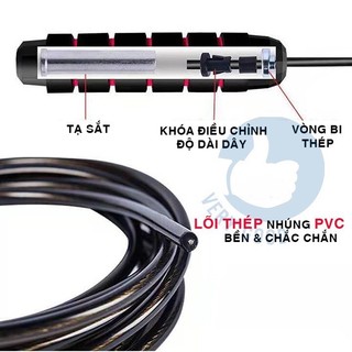 Dây nhảy thể lực đàn hồi 2.9m lõi thép hỗ trợ luyện tập thể dục, thể thao tiện lợi tại nhà