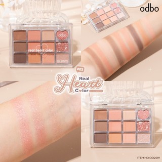 [ CHÍNH HÃNG - SẴN ] Bảng Màu Mắt Real Heart ODBO OD2019 8g trang điểm mắt nhũ mịn lì lâu trôi Tông Pastel Nhẹ Nhàng