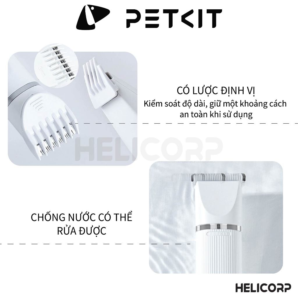 Tông Đơ Cắt Tỉa Cạo Lông Chó Mèo Petkit Pet Trimmer 2in1 Pro