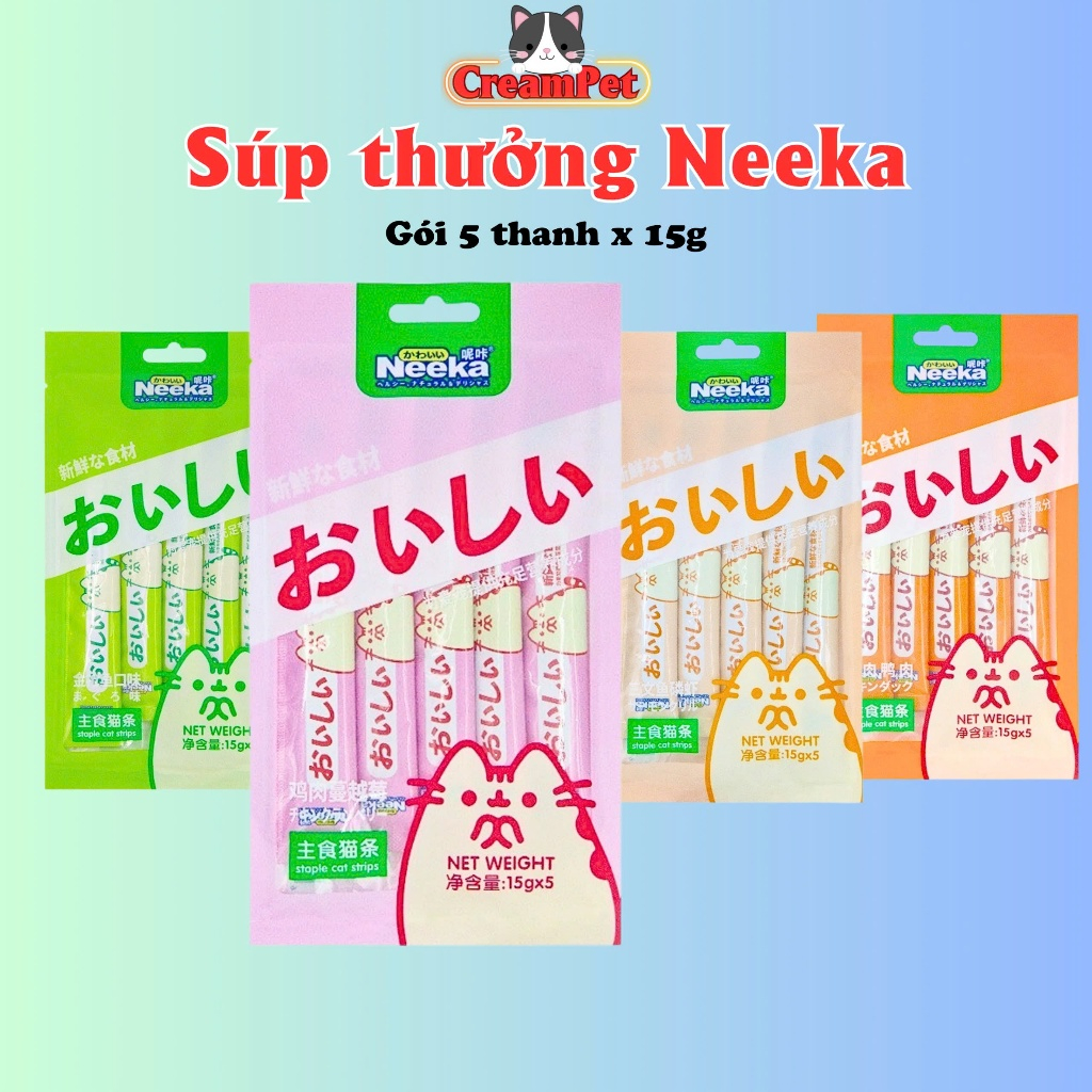 Súp thưởng cho mèo Neeka Gói 5 thanh x 15g | Shopee Việt Nam