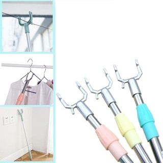 Cây Phơi Quần Áo Bằng Inox Kéo Dài 1,5m Cây Gậy Lấy Đồ Trên Cao Có Thể Kéo Dài Xếp Gọn, Gậy Lấy Đồ Trên Cao
