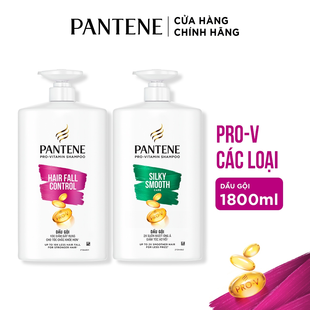 Ảnh Dầu Gội PANTENE Pro-V Ngăn Rụng Tóc/ Suôn Mượt Óng Ả - Chai 1800ML 3