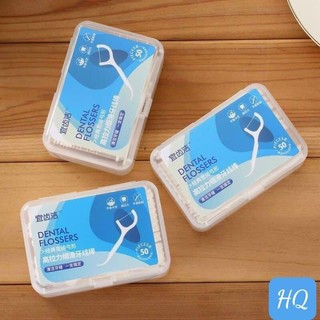 [COMBO 10]Tăm Chỉ Nha Khoa okamura sợi chỉ căng mảnh vệ sinh răng miệng