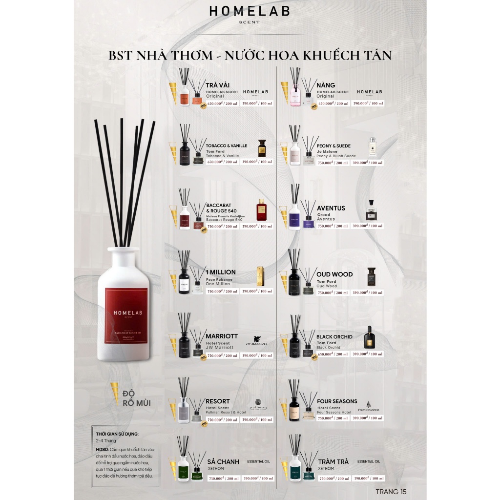 Ảnh Nước hoa thơm phòng mùi hương NÀNG,  mùi hương thiên nhiên quyến rũ, ngọt ngào 100ml_HOMELAB 3