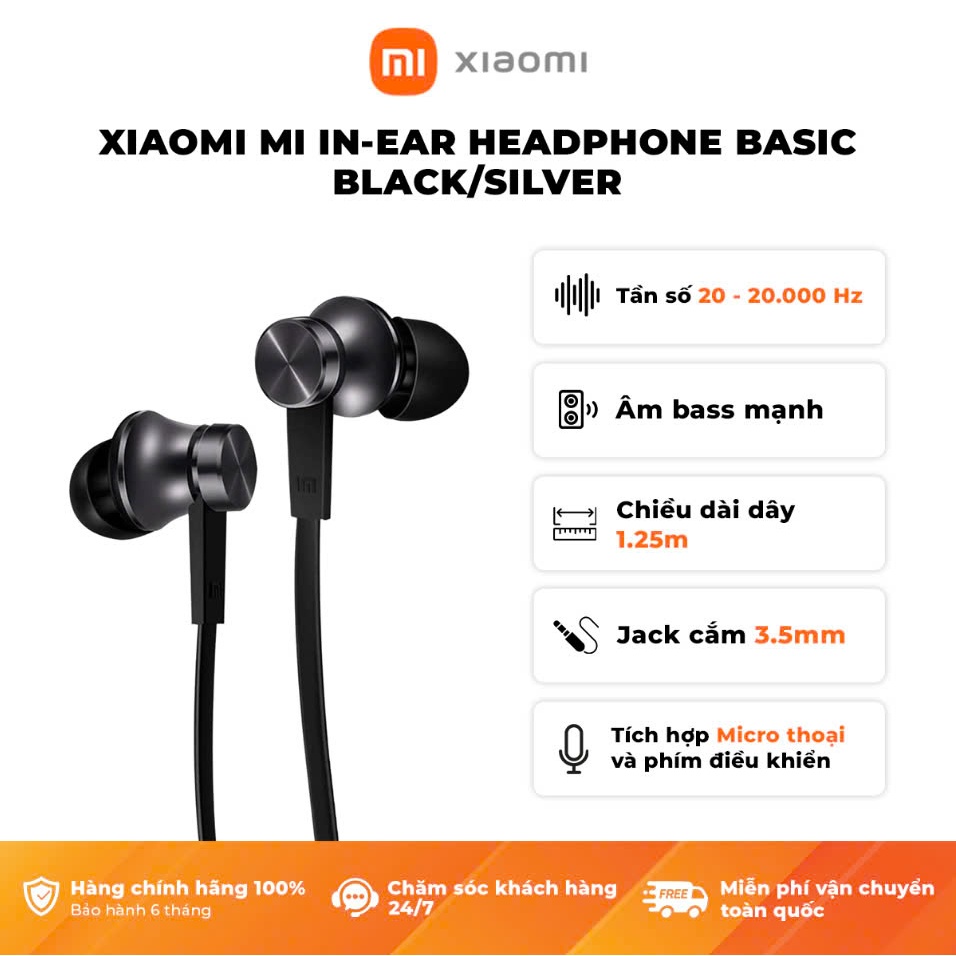 Ảnh Tai Nghe Xiaomi Mi In-Ear Headphones Basic | Nghe nhạc, Chơi Game, Gọi điện, Thu âm | Hàng Chính Hãng 2