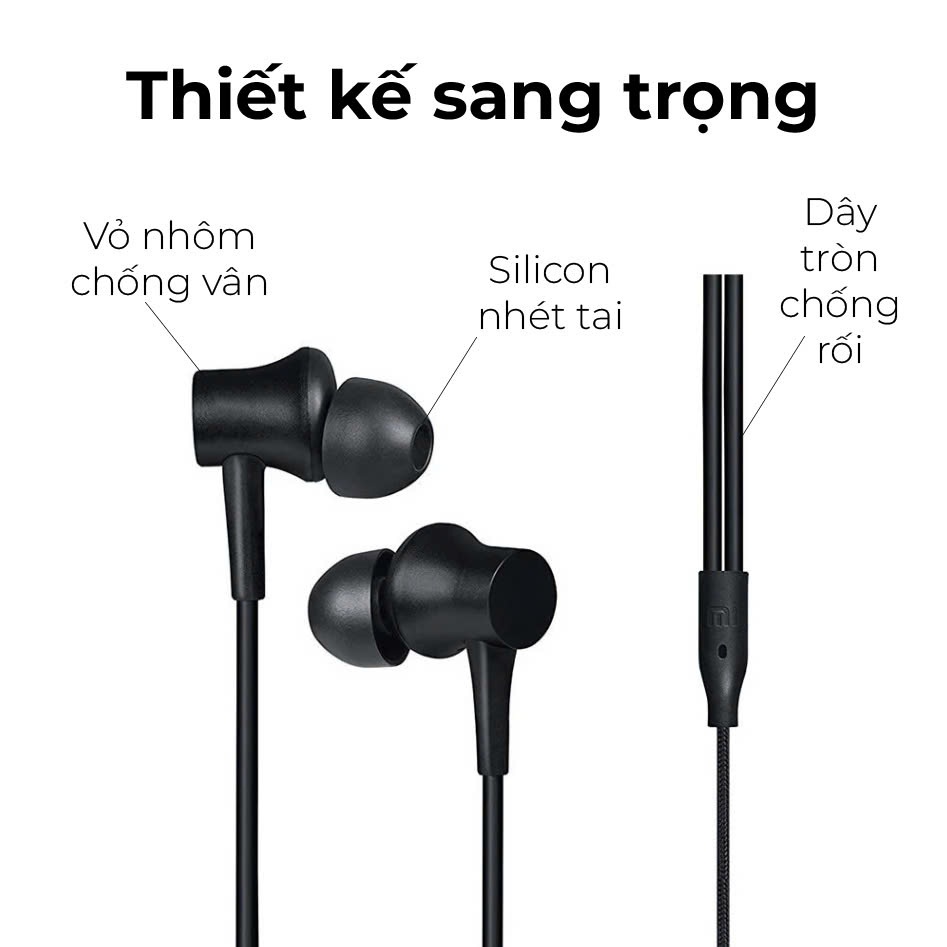 Ảnh Tai Nghe Xiaomi Mi In-Ear Headphones Basic | Nghe nhạc, Chơi Game, Gọi điện, Thu âm | Hàng Chính Hãng 3