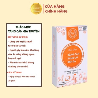 Viên Thảo Mộc Tăng Cân Vincent chính hãng viên uống thảo mộc tăng cân cho người gầy lâu năm