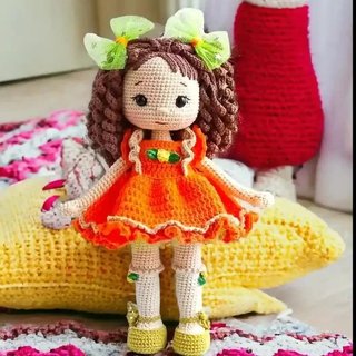 Chart hướng dẫn móc búp bê Bí Đỏ bằng len bản tiếng việt chi tiết , dễ thực hiện