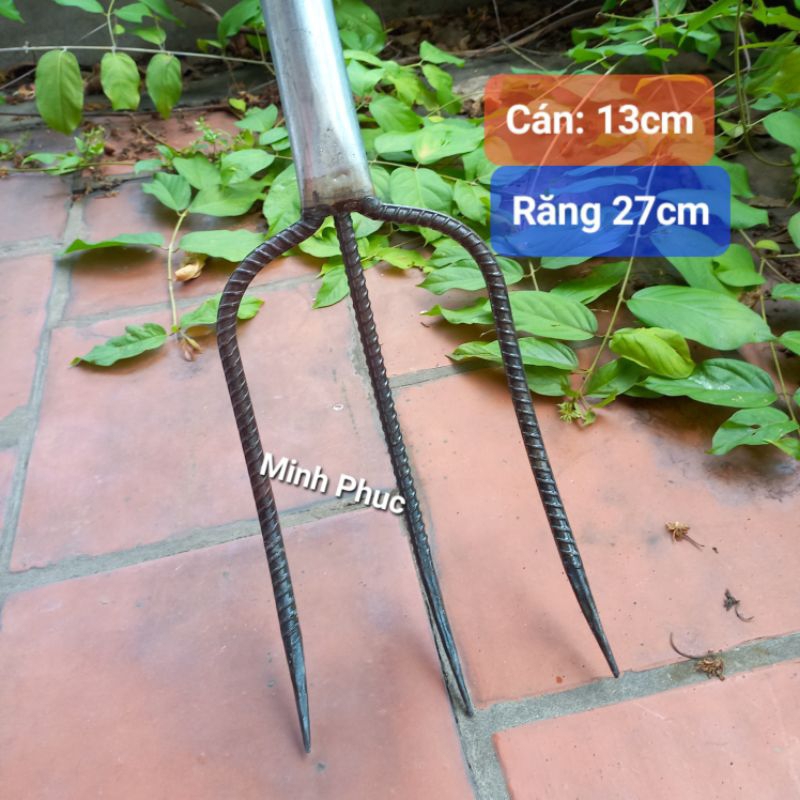Chĩa 3 răng (gẩy rơm, gẩy rác, cò neo) làm bằng thép xoắn | Shopee Việt Nam