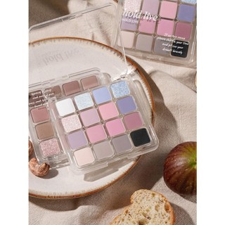Bảng Phấn Mắt 16 Ô Hold Live Trang Điểm Mắt Nhũ Mịn Lì Sunset Magic Eyeshadow Palette Chính Hãng HL716
