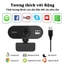Webcam Có Mic 2K/1080P Máy tính USB Cho PC Laptop Livestream/Họp trực tuyến, Camera mini, Học và Làm việc Online
