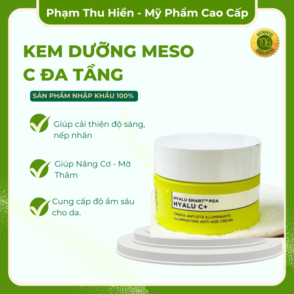 Kem Dưỡng MESO C Đa Tầng Da Giúp Nâng Cơ, Làm Sáng Da, Mờ Thâm, Dưỡng Ẩm, Đều Màu Da