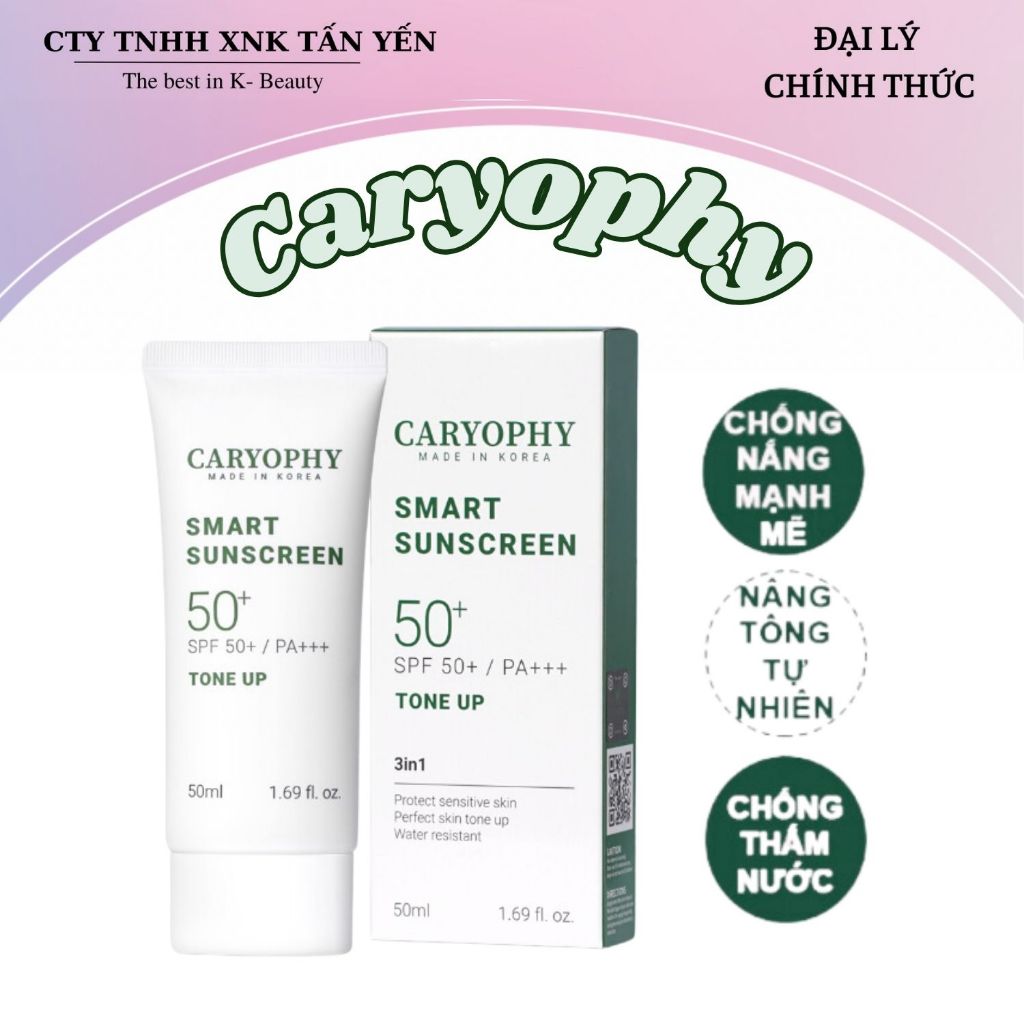 Kem Chống Nắng Caryophy Smart Sunscreen Tone Up SPF50+ PA+++ 50ml