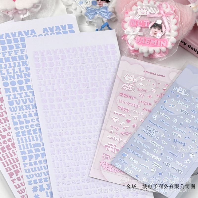 Sticker Chữ Decor Nhãn Dán Chữ Cái Trang Trí Đồ Gói Kpop | Shopee Việt Nam