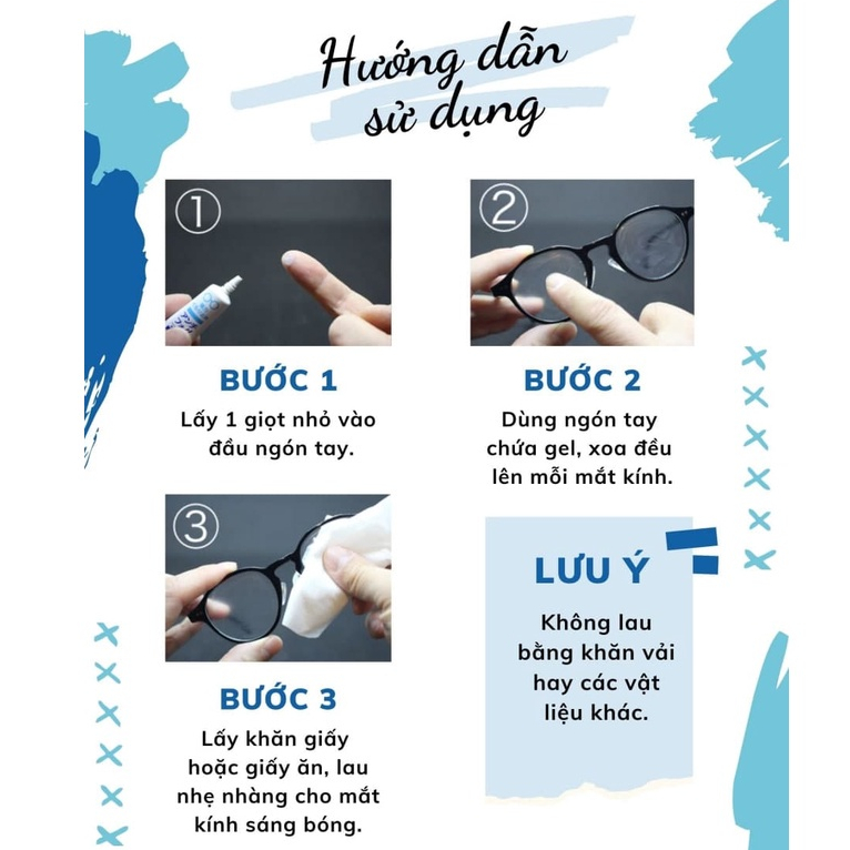 Gel lau kính Anti Fog chống bám hơi nước của Nhật Bản chống sương mù chống mờ kính cận kính râm