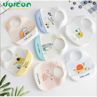 Yếm ăn silicone siêu nhẹ cho bé với nhiều họa tiết dễ thương