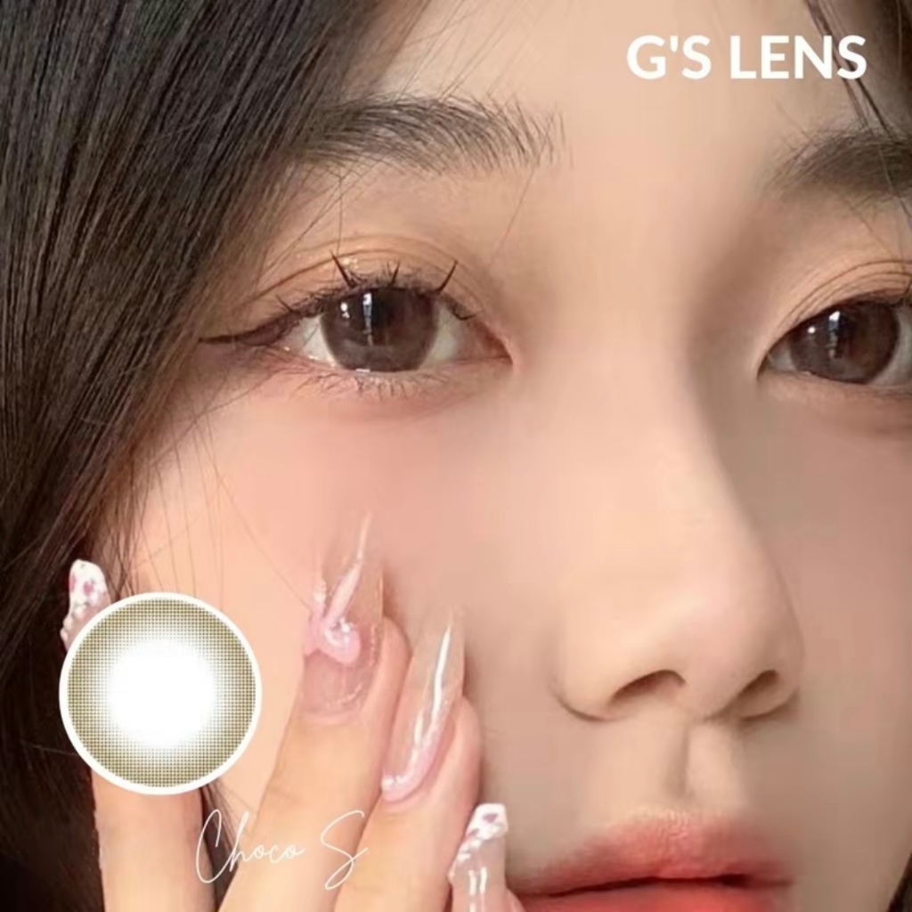 Kính áp tròng Gtrendy CHOCO MINI màu nâu tự nhiên giãn nhẹ lens cận 6 tháng G.DIA 14.2mm có độ (0-8)
