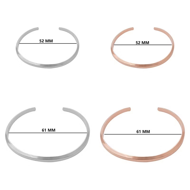 Vòng tay Cuff thép titan thiết kế đơn giản thanh lịch thời trang dành cho nam và nữ