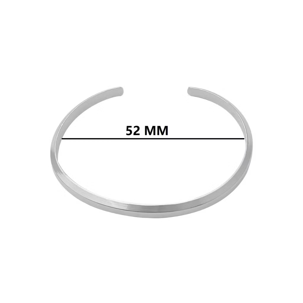 Vòng tay Cuff thép titan thiết kế đơn giản thanh lịch thời trang dành cho nam và nữ