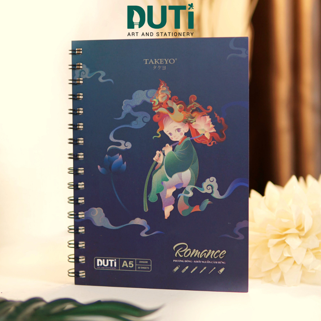 Sổ Vẽ Chất Lượng Cao DUTi, Giấy Không Kỵ Tẩy, Giấy Dày 200gsm, Size A5/A4, Chuyên Dùng Vẽ Mỹ Thuật