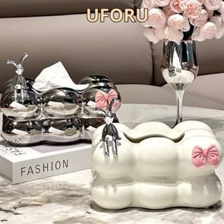 Hộp đựng khăn giấy hình đám mây sang trọng, Hộp giấy ăn kèm thỏ nơ decor căn nhà 🌸 tuyển sỉ🌸