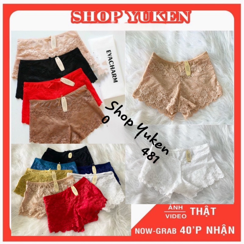 ♥️ Shop Uy Tín ♥️Q5436.Đồ bảo hộ. Quần Lót Nữ Mặc Trong Váy Dạng Đùi Ren  Dày Dặn Êmd
