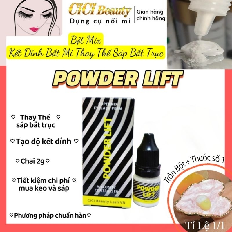 POWDER LIFT _ Bột Mix Kết Dính Bắt Mi Thay Thế Sáp Bắt Trục | Shopee ...