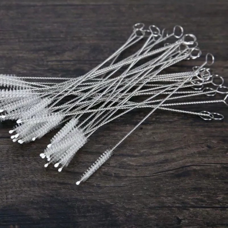 Chổi Cọ Ống Hút Inox, Que Cọ Ống Hút Bình Nước Dài 17-19cm