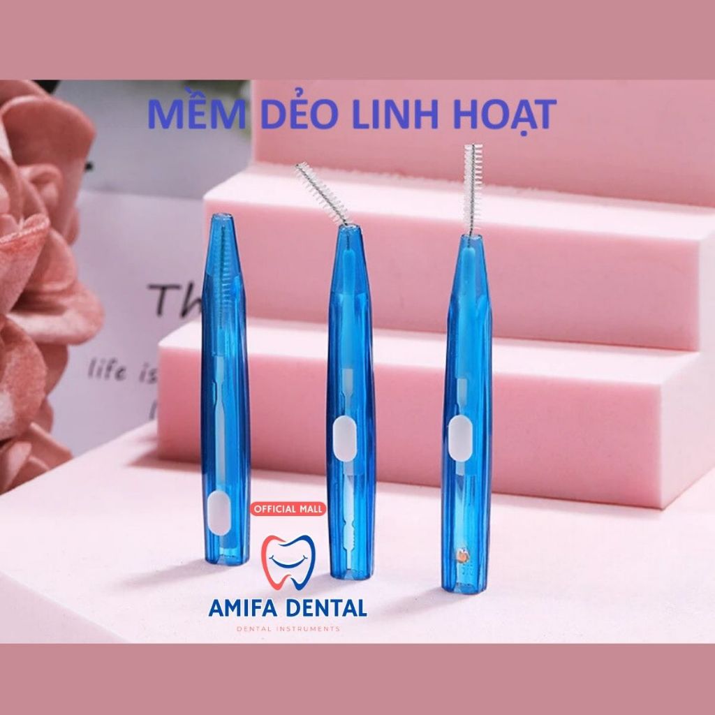 Set 5 Bàn Chải Kẽ Răng Dạng Bút, Bàn Chải Niềng Răng, Bàn Chải Chỉnh Nha, Bàn Chải Dạng Trượt Tiện Lợi