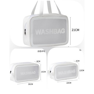 Set 3 Túi Đựng Mỹ Phẩm WASHBAG, Đồ Trang Điểm Du Lịch Chống Thấm Nước siêu sang