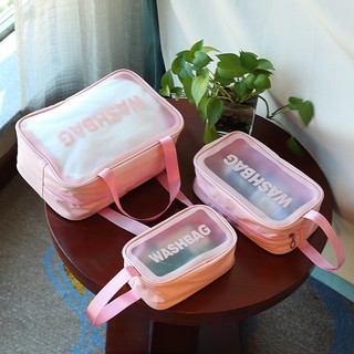 Set 3 Túi Đựng Mỹ Phẩm WASHBAG, Đồ Trang Điểm Du Lịch Chống Thấm Nước siêu sang