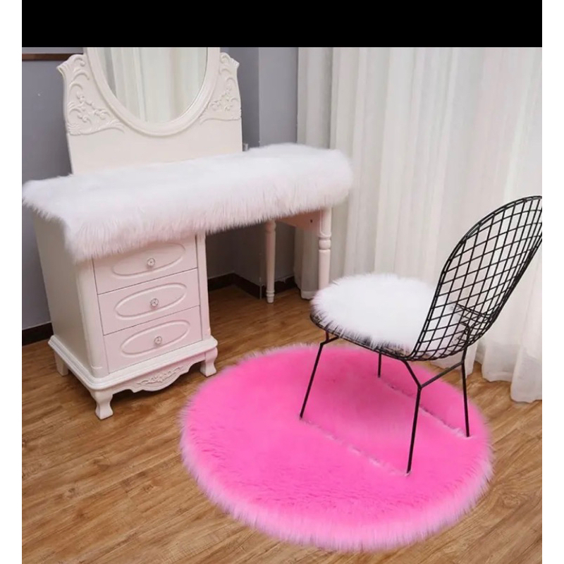 THẢM LÔNG CHỤP HÌNH SẢN PHẨM - THẢM LÔNG DECOR BÀN TRANG ĐIỂM LÔNG DÀI