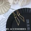 Bông tai nữ titan hình học dáng dài độc đáo mạ vàng 14K không gỉ bền màu WE2473 BY ACCESSORIES
