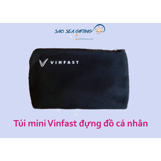 Túi mini Vinfast màu đen, hộp đựng bút, đựng đồ trang điểm, đồ cá nhân, đồ văn phòng. Vinfast printed small canvas bag