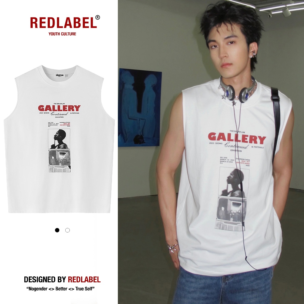 Áo Ba Lỗ Nam Nữ Tank Top REDLABEL, Áo Ba Lỗ Sát Nách In Họa Tiết GALLERY Unisex Cotton Cá Tính TT27