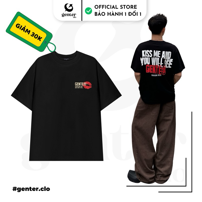 Áo Thun Boxxy “ GENTER KISS ME “ - 10% Cotton 2c 280Gsm - Street Wear ...