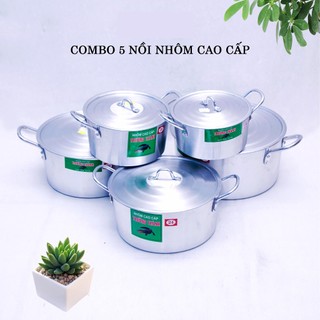 [Kho sỈ] BỘ NỒI NHÔM CAO CẤP 16CM-18CM-20CM-22CM-24CM - HHome
