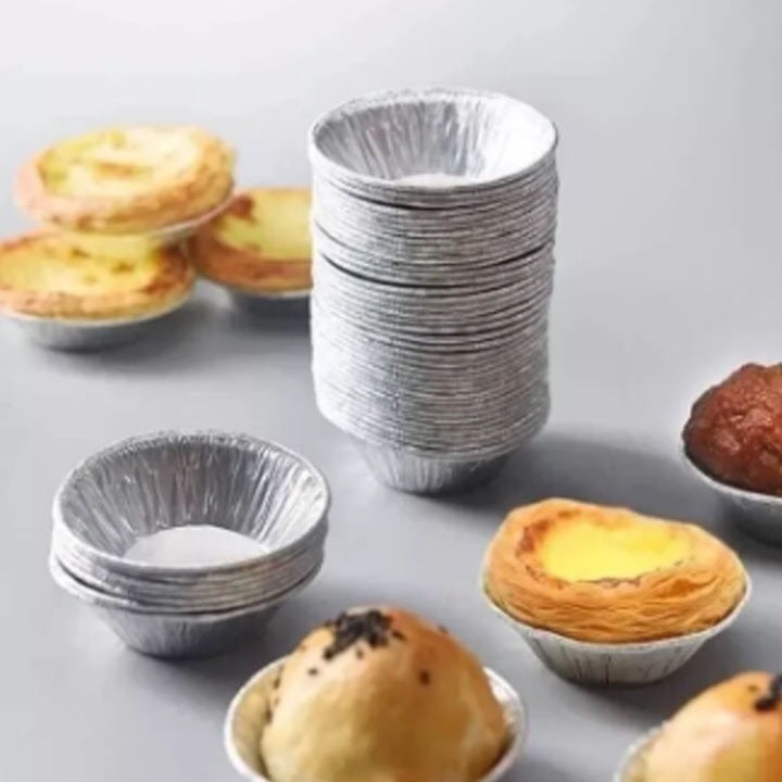 Set 250 Khuôn giấy bạc Làm Bánh Tart Bằng Lá Nhôm Tiện Dụng